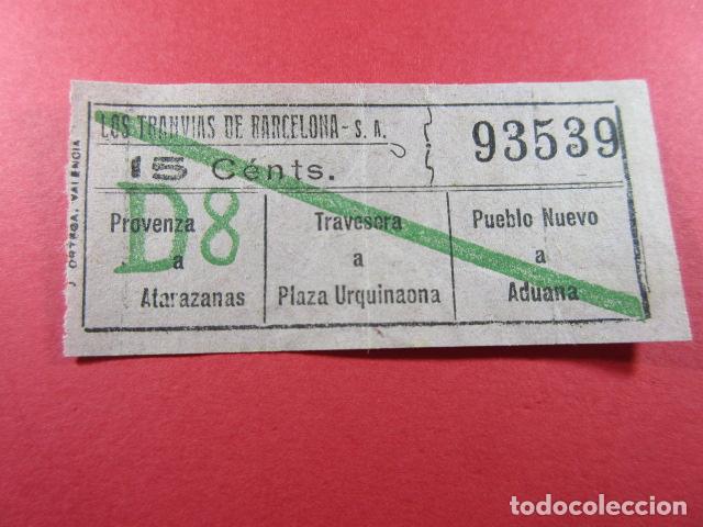 Colecionismos Bilhetes de Transporte: Ref: LTDB_01 - LOS TRANVIAS DE BARCELONA - IMPRESOR J. ORTEGA - VER TRAYECTOS - CAPICUA 93539