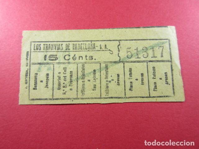 Colecionismos Bilhetes de Transporte: Ref: LTDB_01 - LOS TRANVIAS DE BARCELONA - IMPRESOR J. ORTEGA - VER TRAYECTOS -