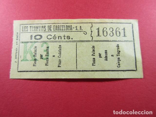 Colecionismos Bilhetes de Transporte: Ref: LTDB_01 - LOS TRANVIAS DE BARCELONA - IMPRESOR J. ORTEGA - VER TRAYECTOS - CAPICUA 16361