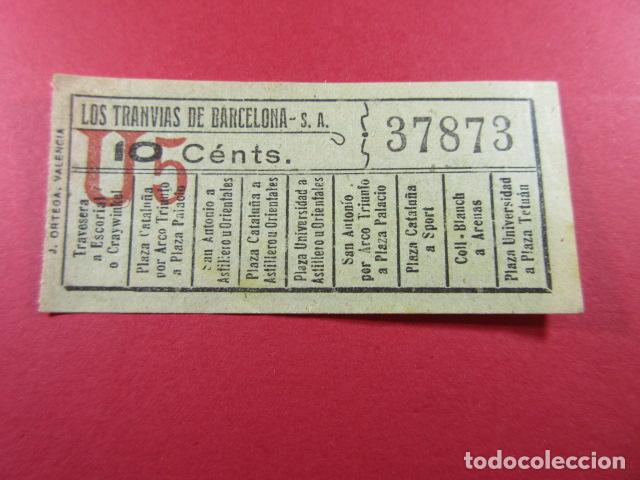 Colecionismos Bilhetes de Transporte: Ref: LTDB_01 - LOS TRANVIAS DE BARCELONA - IMPRESOR J. ORTEGA - VER TRAYECTOS - CAPICUA 37873
