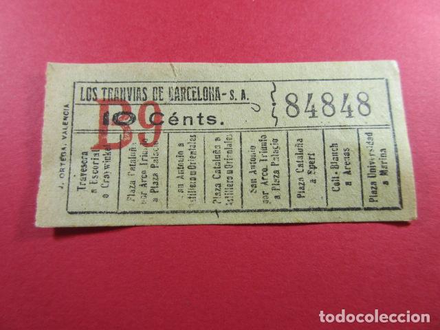 Colecionismos Bilhetes de Transporte: Ref: LTDB_01 - LOS TRANVIAS DE BARCELONA - IMPRESOR J. ORTEGA - VER TRAYECTOS - CAPICUA 84848