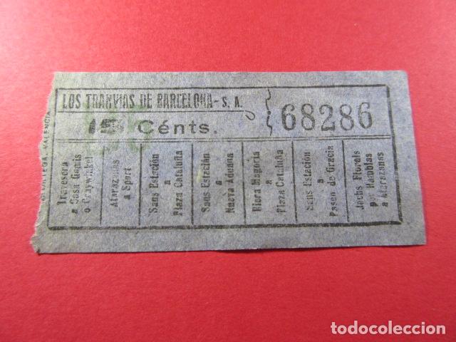 Colecionismos Bilhetes de Transporte: Ref: LTDB_01 - LOS TRANVIAS DE BARCELONA - IMPRESOR J. ORTEGA - VER TRAYECTOS - CAPICUA 68286