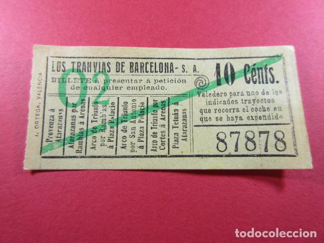 Collectionnisme Billets de transport: Ref: LTDB_01 - LOS TRANVIAS DE BARCELONA - IMPRESOR J. ORTEGA - VER TRAYECTOS - CAPICUA 87878