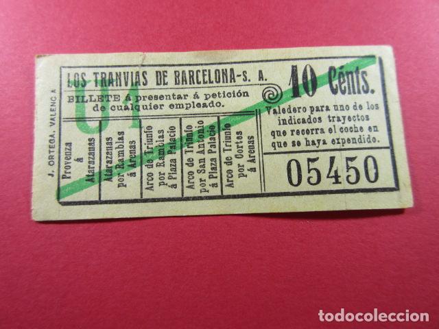 Collectionnisme Billets de transport: Ref: LTDB_01 - LOS TRANVIAS DE BARCELONA - IMPRESOR J. ORTEGA - VER TRAYECTOS - CAPICUA 05450