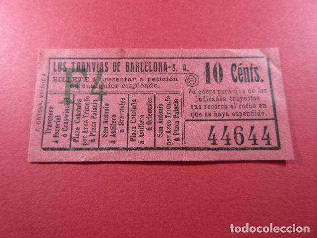 Collectionnisme Billets de transport: Ref: LTDB_01 - LOS TRANVIAS DE BARCELONA - IMPRESOR J. ORTEGA - VER TRAYECTOS - CAPICUA 44644