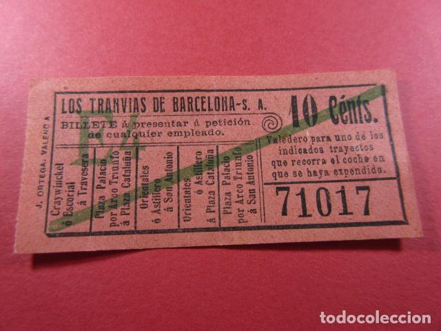Collectionnisme Billets de transport: Ref: LTDB_01 - LOS TRANVIAS DE BARCELONA - IMPRESOR J. ORTEGA - VER TRAYECTOS - CAPICUA 71017