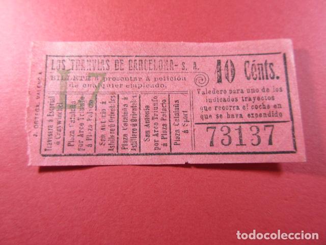 Collectionnisme Billets de transport: Ref: LTDB_01 - LOS TRANVIAS DE BARCELONA - IMPRESOR J. ORTEGA - VER TRAYECTOS - CAPICUA 73137