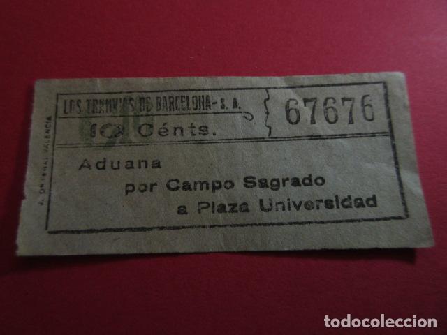 Collectionnisme Billets de transport: Ref: LTDB_01 - LOS TRANVIAS DE BARCELONA - IMPRESOR J. ORTEGA - VER TRAYECTOS - CAPICUA 67676