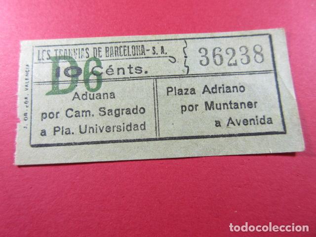 Collectionnisme Billets de transport: Ref: LTDB_01 - LOS TRANVIAS DE BARCELONA - IMPRESOR J. ORTEGA - VER TRAYECTOS -