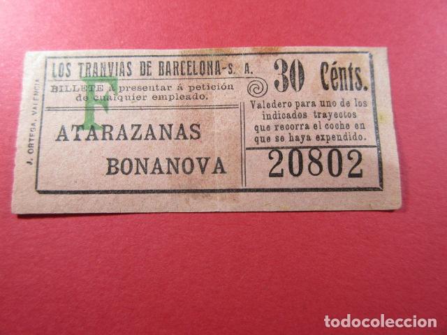 Sammeln von Fahrkarten: Ref: LTDB_01 - LOS TRANVIAS DE BARCELONA - IMPRESOR J. ORTEGA - VER TRAYECTO - capicua 20802
