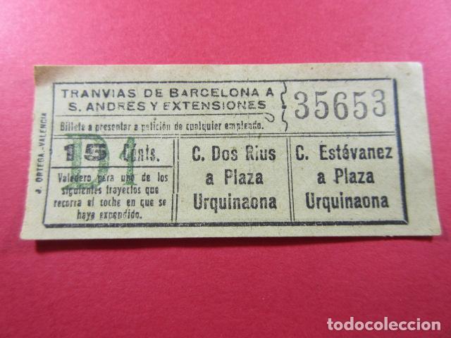 Sammeln von Fahrkarten: Ref: TDBSANAYE_01 - TRANVIAS BARCELONA SAN ANDRES EXTENSIONES - IMPRESOR J. ORTEGA -CAPICUA 35653