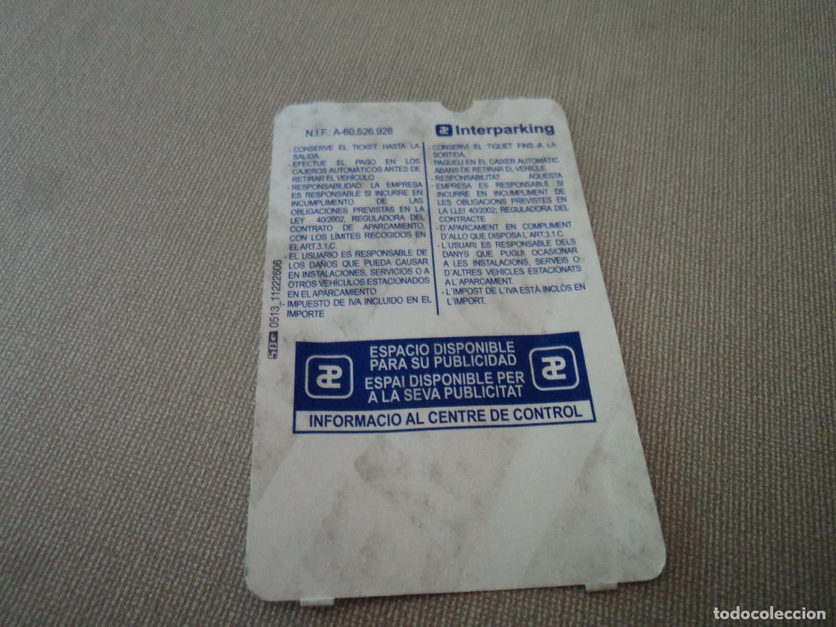 Coleccionismo billetes de transporte: tarjeta interparking, las ramblas - Foto 2