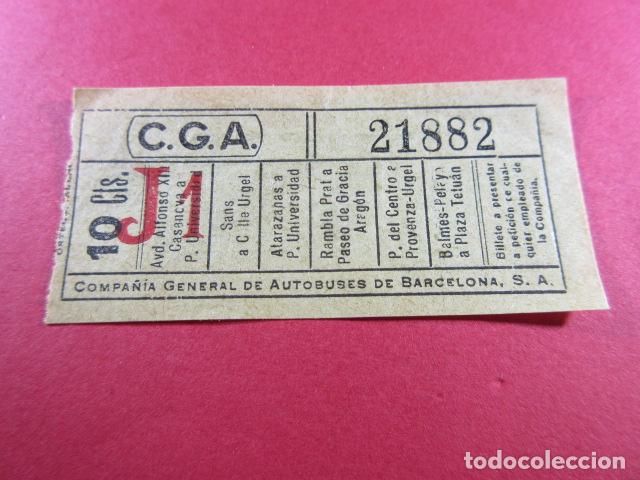Sammeln von Fahrkarten: C.G.A. CGA COMPA&Ntilde;IA GENERAL DE AUTOBUSES - VER TRAYECTOS EN FOTO -
