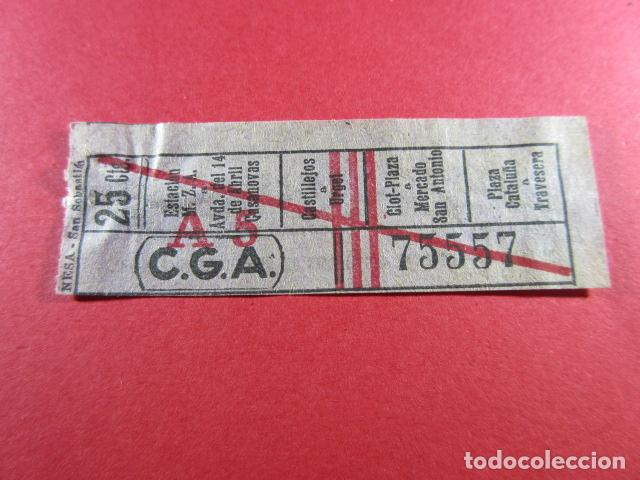 Sammeln von Fahrkarten: C.G.A. CGA COMPA&Ntilde;IA GENERAL DE AUTOBUSES - VER TRAYECTOS EN FOTO - CAPICUA 75557