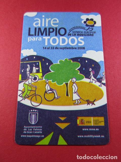 Sammeln von Fahrkarten: TARJETA MAGNETICA CONMEMORATIVA GUAGAS CANARIAS SEMANA MOVILIDAD 2008