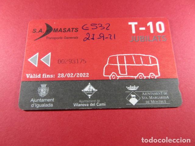 Sammeln von Fahrkarten: TARJETA MAGNETICA S.A. MASATS JUBILADOS