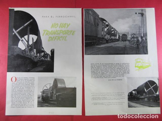 Colecionismos Bilhetes de Transporte: ARTICULO 1953 - NO HAY TRANSPORTE DIFICIL PARA EL FERROCARRIL ALICANTE VICALVARO - 2 PAG.