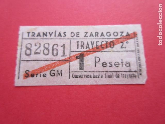 Colecionismos Bilhetes de Transporte: Ref: ZAR_01 - LOS TRANVIAS DE ZARAGOZA - VER TRAYECTOS ROSADA