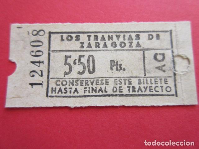 Coleccionismo Billetes de transporte: Ref: ZAR_01 - LOS TRANVIAS DE ZARAGOZA - VER TRAYECTOS 6 CIFRAS BLANCO