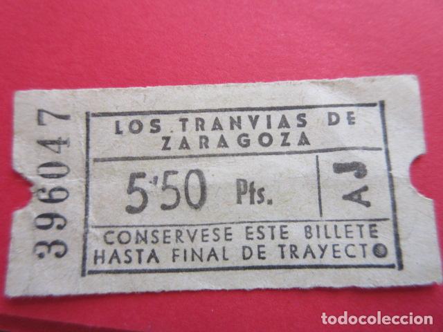 Coleccionismo Billetes de transporte: Ref: ZAR_01 - LOS TRANVIAS DE ZARAGOZA - VER TRAYECTOS 6 CIFRAS BLANCO