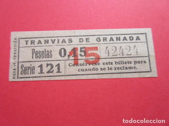 Collectionnisme Billets de transport: Ref: GRA_01 - TRANVIAS DE GRANADA - VER TRAYECTOS/PRECIO - CAPICUA 42424