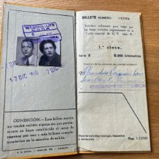 Coleccionismo Billetes de transporte: BILLETE KILOMÉTRICO TARIFA 9, 1ª CLASE SERIE 3, 5.000 KILÓMETROS. BARCELONA - 1948
