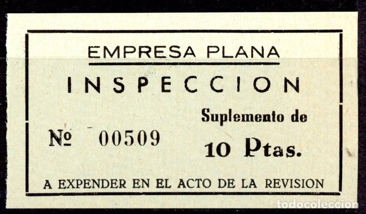 Sammeln von Fahrkarten: BILLETE DE INSPECCION DE EMPRESA PLANA / TARRAGONA / S42