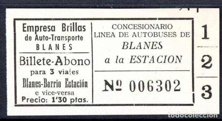 Sammeln von Fahrkarten: BILLETE ABONO DE EMPRESA BRILLAS / BLANES / S42
