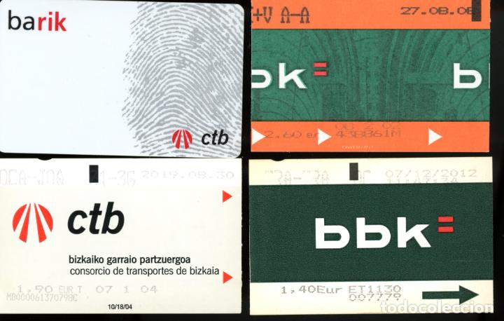 Sammeln von Fahrkarten: 4 BILLETES METRO BILBAO (LOTE3) / C4B5