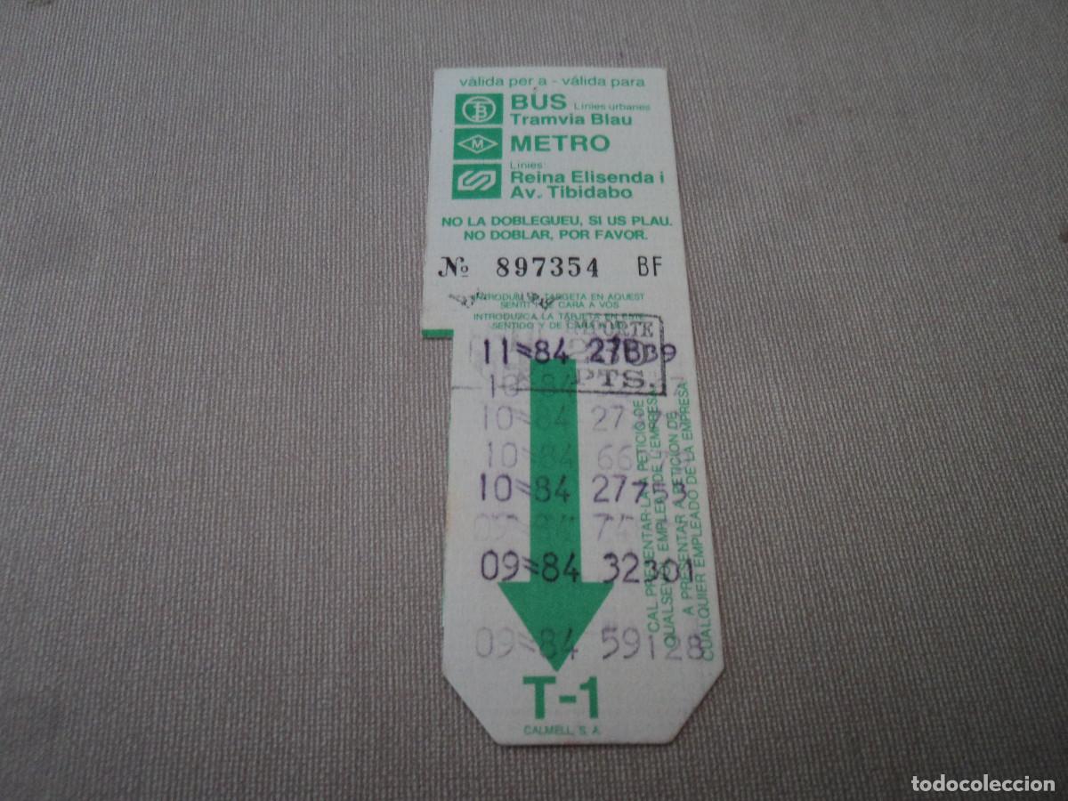 Sammeln von Fahrkarten: antiga targeta metropolitana,bus, metro y ferrocarrils catalans, 1984