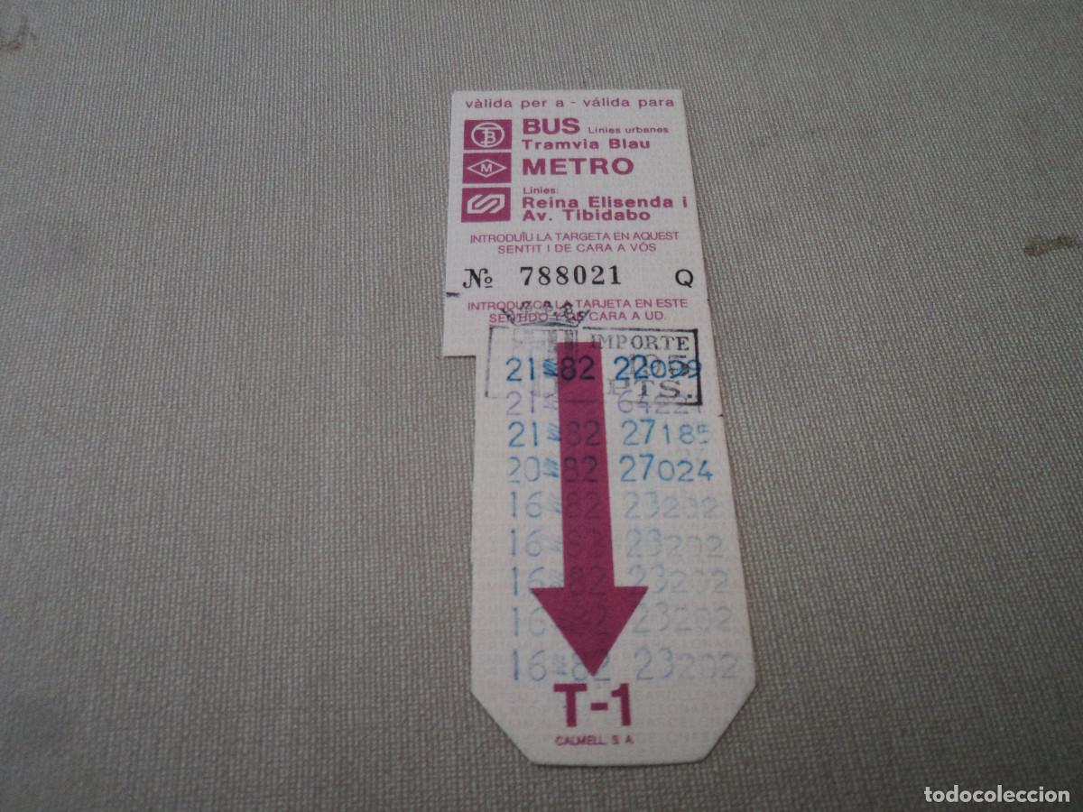 Sammeln von Fahrkarten: antiga targeta metropolitana,bus, metro y ferrocarrils catalans, 1982