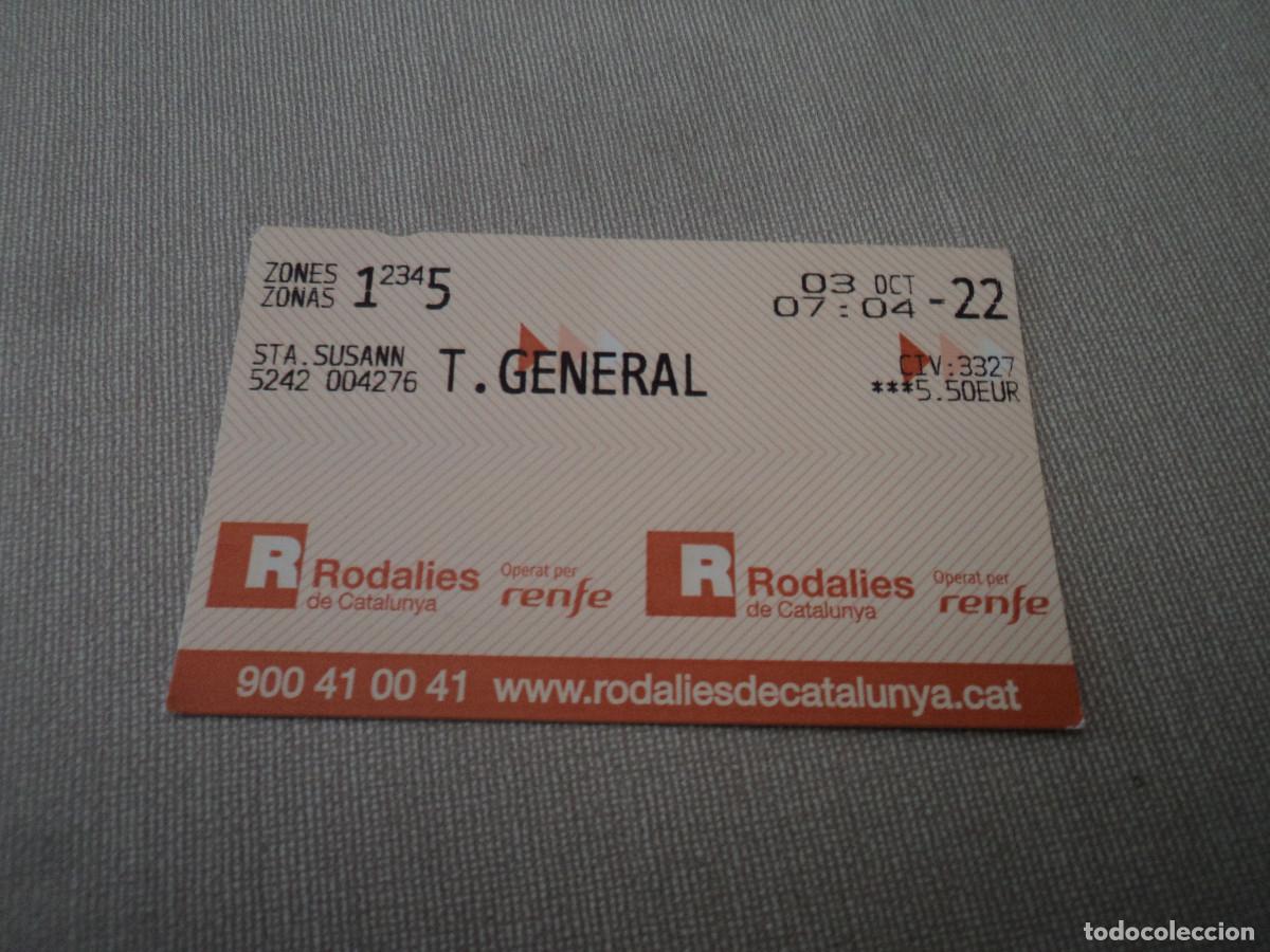Sammeln von Fahrkarten: tarjeta de renfe, rodalies de catalunya, santa susanna, zonas 1 a 5