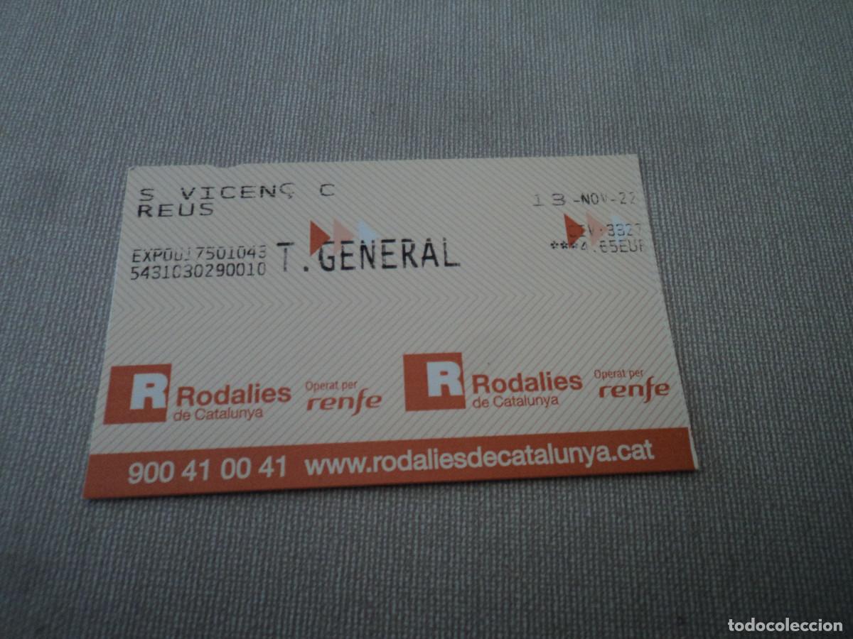 Sammeln von Fahrkarten: tarjeta de renfe, rodalies de catalunya, sant vicen&ccedil; de castellet, reus