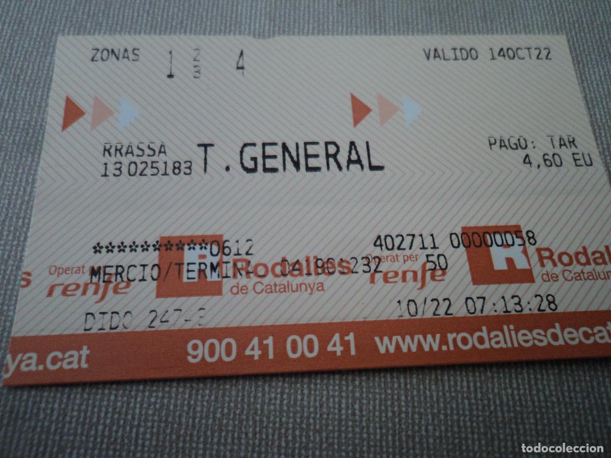 Sammeln von Fahrkarten: tarjeta de renfe, rodalies de catalunya, terrassa zonas 1 a 4