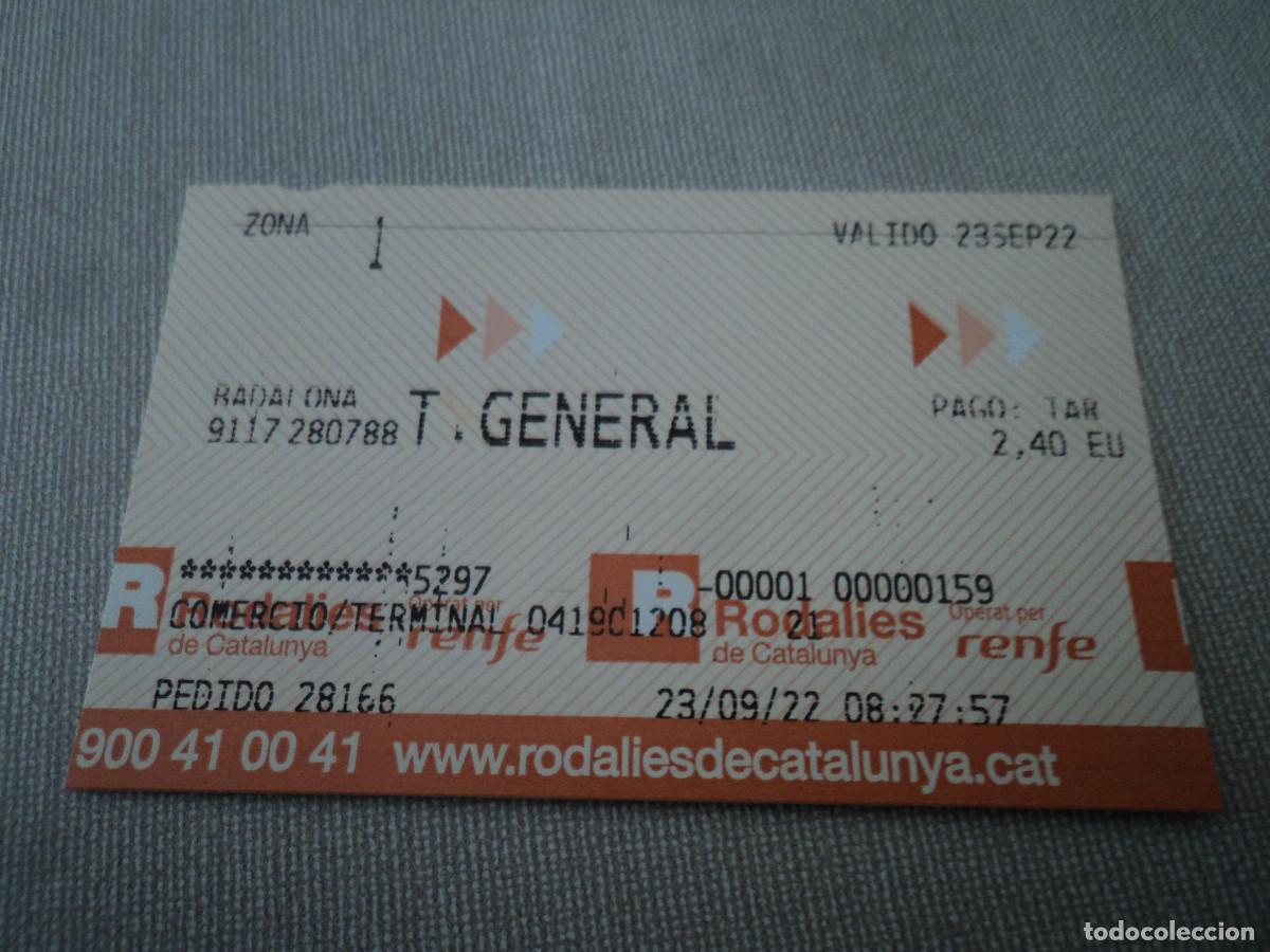 Sammeln von Fahrkarten: tarjeta de renfe, rodalies de catalunya, badalona zona 1