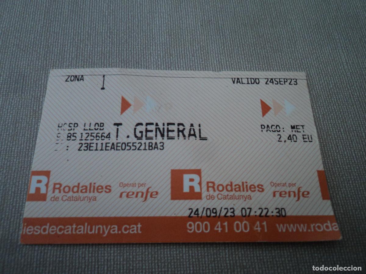 Sammeln von Fahrkarten: tarjeta de renfe, rodalies de catalunya, hospitalet de llobregat, zona 1
