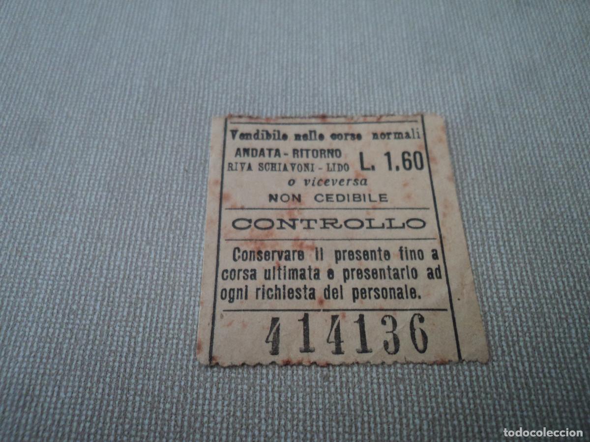 Sammeln von Fahrkarten: antiguo billete de transporte de venecia, riva schiavoni - lido