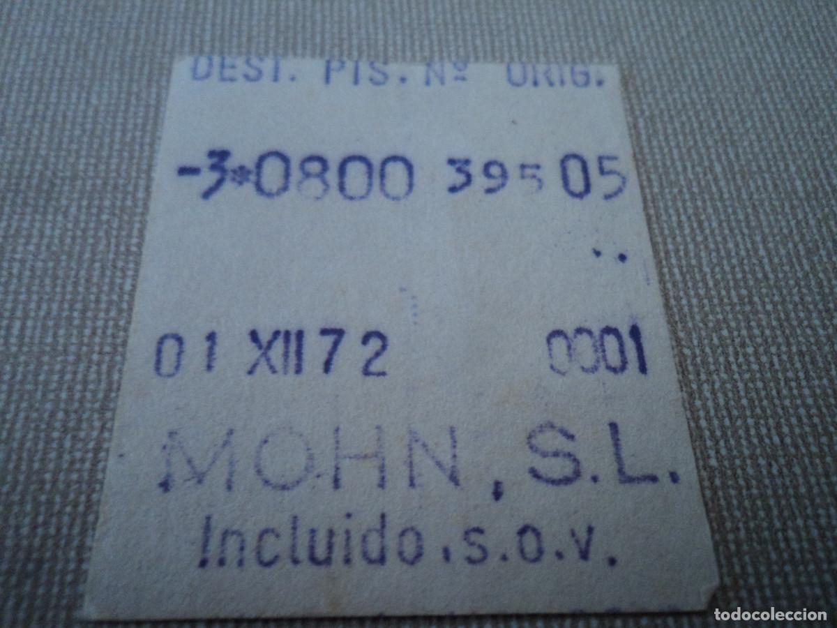 Sammeln von Fahrkarten: BILLETE DE transporte MOHN S.L.