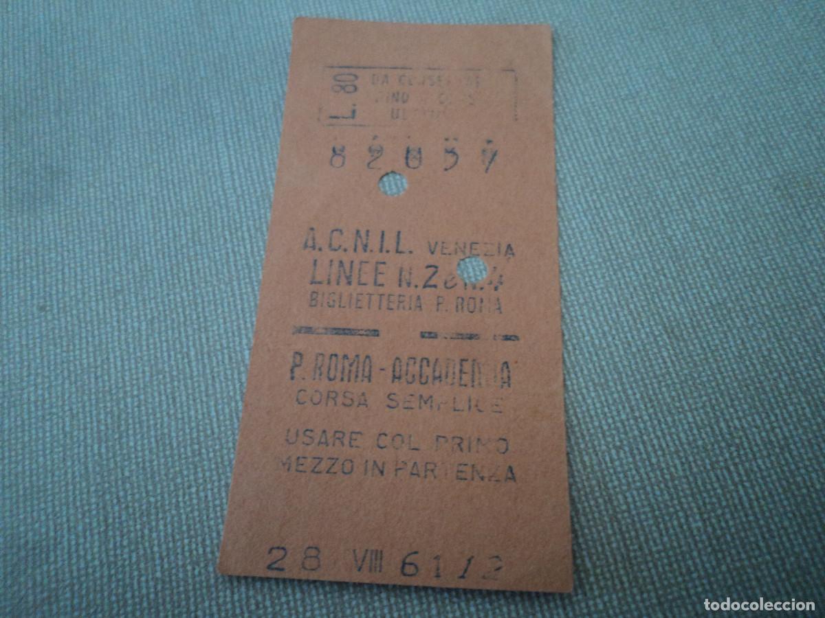 Sammeln von Fahrkarten: ANTIGUO BILLETE TRANSPORTE DE VENEZIA, ACCADEMIA, puede variar la numeracion