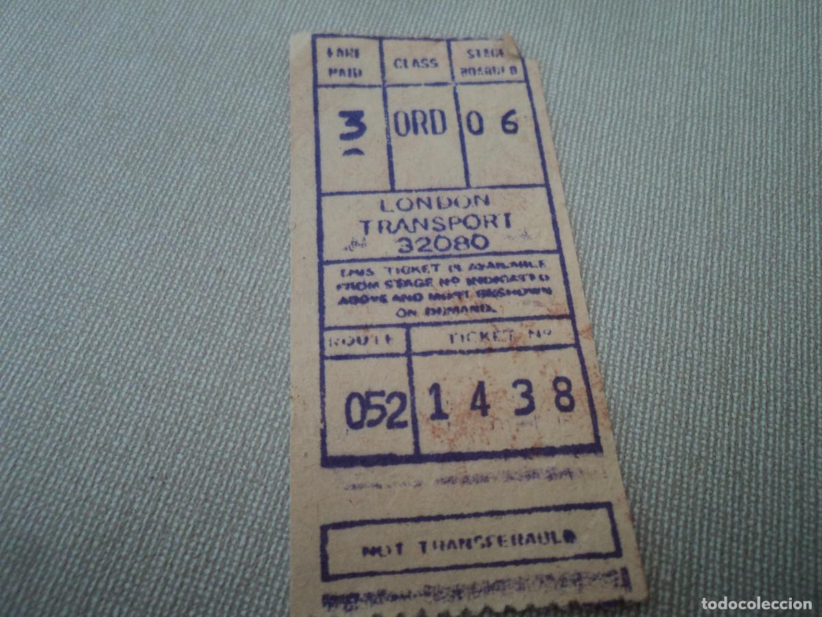 Sammeln von Fahrkarten: ANTIGUO BILLETE TRANSPORTE DE london