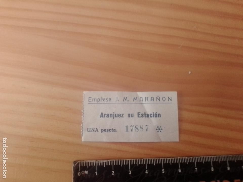 Sammeln von Fahrkarten: BILLETE DE LA EMPRESA J. M&ordf; MARA&Ntilde;ON (ARANJUEZ - ESTACION)