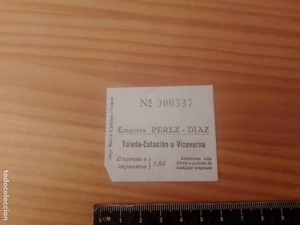 Colecionismos Bilhetes de Transporte: BILLETE DE EMPRESA PEREZ - DIAZ // TOLEDO A&Ntilde;OS 40