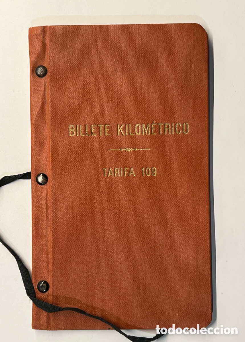 Sammeln von Fahrkarten: BILLETE KILOM&Eacute;TRICO. Tarifa 109 3a. Clase&hellip; Valencia (h.1930?)
