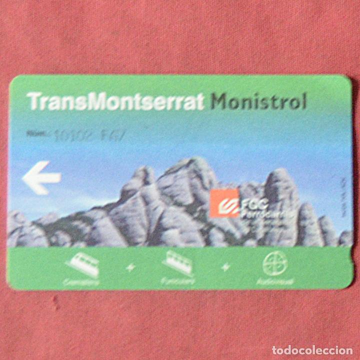 Colecionismos Bilhetes de Transporte: FGC - FERROCARRILS GENERALITAT - TARJETA TRANS MONSERRAT MONISTROL - BILLETE BONO
