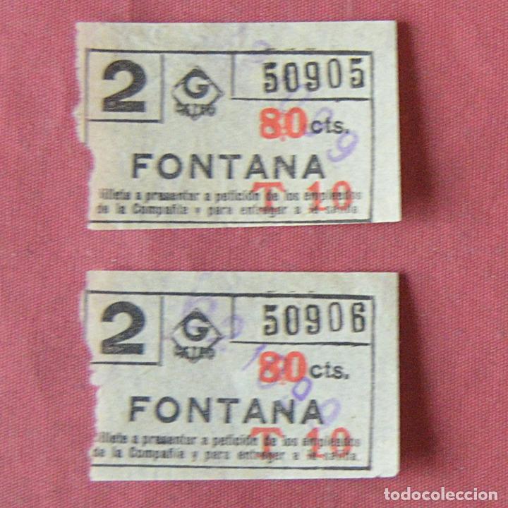Colecionismos Bilhetes de Transporte: 3 BILLETES DE METRO - ESTACION FONTANA - BARCELONA - 80 CENTIMOS T 10 - CAPICUA Y CONSECUTIVO