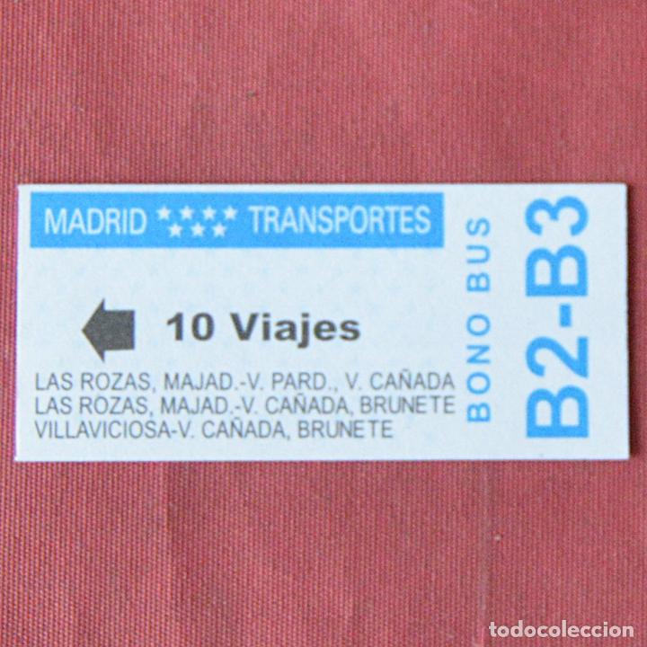 Colecionismos Bilhetes de Transporte: BONO BUS - TARJETA 10 VIAJES - B2 B3 - MADRID TRANSPORTES - LAS ROZAS - CA&Ntilde;ADA -MAJAD... - SIN USO