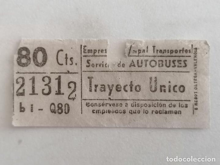 Colecionismos Bilhetes de Transporte: BILLETE CAPICUA, EMPRESA MUNICIPAL TRANSPORTE, SERVICIO DE AUTOBUSES, MEDIDAS 5,5 X 2,5 CM