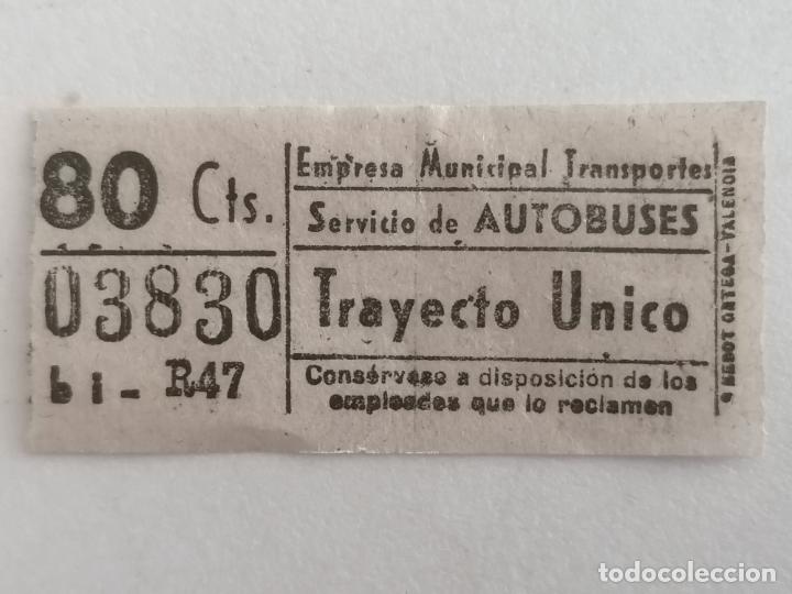 Colecionismos Bilhetes de Transporte: BILLETE CAPICUA, E. M. T. SERVICIO AUTOBUSES, MEDIDAS 5,5 X 2,5 CM