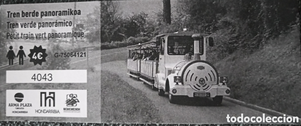 Coleccionismo Billetes de transporte: BILLETE TREN TUR&Iacute;STICO DE HONDARRIBIA