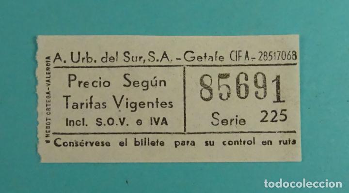 Coleccionismo billetes de transporte: BILLETE AUTOBUSES GETAFE - Foto 1